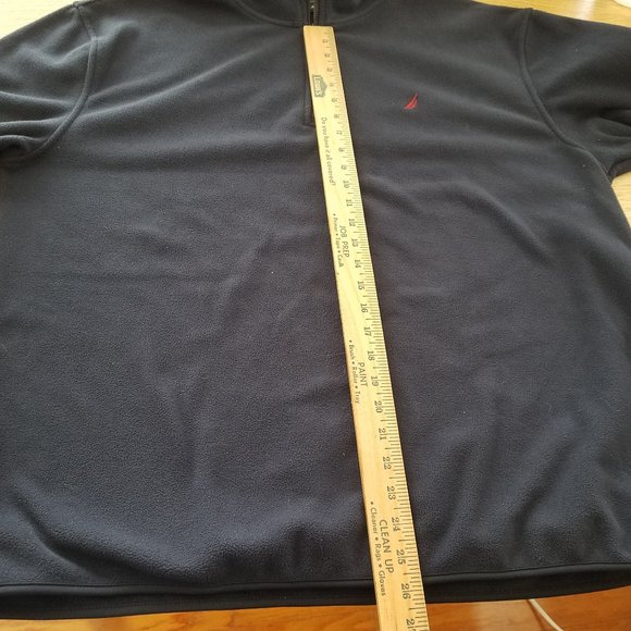 Nautica Mens Size XL Blue 1/4 Zip Fleece Jacket EUC - Picture 6 of 8